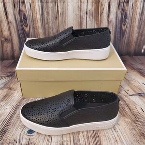 Michael Kors Trent Perforated Leather Slip-On Sneakers
